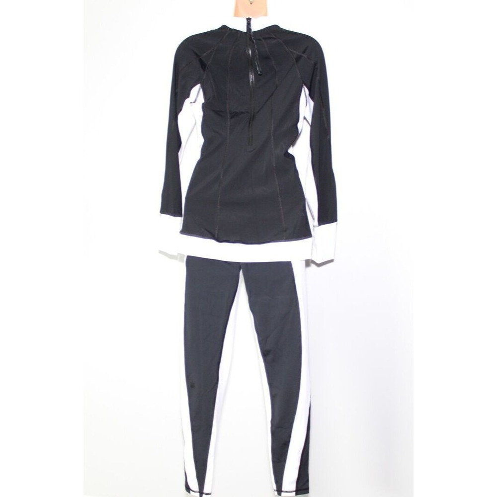 Victoria's Secret VSX Sports Jacket Legging Pants Set Blk Wht Colorblock XS / S - Picture 6 of 14